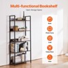 VEVOR Metal Bookshelf, 5-Tier Tall Industrial Bookshelf, Rustic Display Vintage Storage Bookcase with Open Shelves, Freestanding Display Shelving - 3 of 4