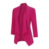 Clearlove Women's Casual Open Front Blazers Shawl Lapel Ruched Long Sleeve Office Lightweight Blazer Jackets with Pockets - 3 of 4