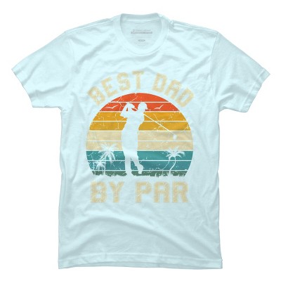 Men's Design By Humans Best Dad By Par Tropical Golf By T-Shirt