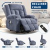 Power Lift Recliner Chair for Elderly with Heat, Massage, Cup Holders, USB Port & Side Pocket, Chenille Electric Sofa - 3 of 4