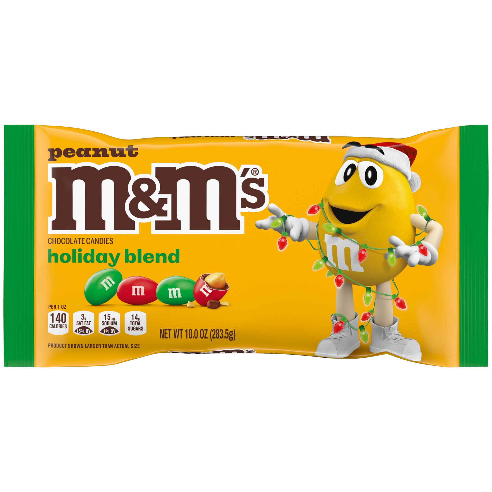 M&M's Christmas Peanut Chocolate Candies Holiday Candy Assortment - 10oz