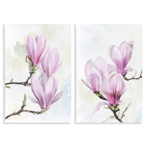 Stupell Industries Pink Magnolia Flower Blossoms, 13" x 19" - image 1 of 4