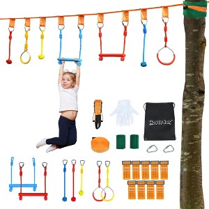 Ninja Obstacle Course Line Kit for Kids 50FT Ninja Slackline Kit - 1 of 4