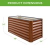 Best Choice Products 4x2x2ft Outdoor Metal Raised Garden Bed, Planter Box for Vegetables, Flowers - 2 of 4