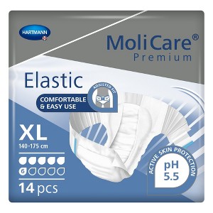 MoliCare Premium Elastic 6D Incontinence Brief, Unisex, XL - 1 of 2