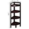 eHemco 4 Tier Bamboo Corner Storage Shelf, 31.5 Inches, Espresso - 4 of 4