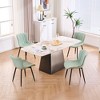 YOUNIKE Dining Chairs Set of 2 Modern Leather Kitchen & Dining Room Chair Upholstered Side Chair Makeup Vanity Chair 19.3"Wx23.62"Dx31.1" H - 2 of 4
