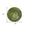 Olive Green And Sage Abstract Washable Indoor Outdoor Area Rug - 3 of 4