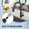 WOWOW 1/2 in. Kitchen Faucets Head with 3-Spray Modes with 9 Adapters for Kitchen Sink Faucet in Brushed Nickel - 2 of 4