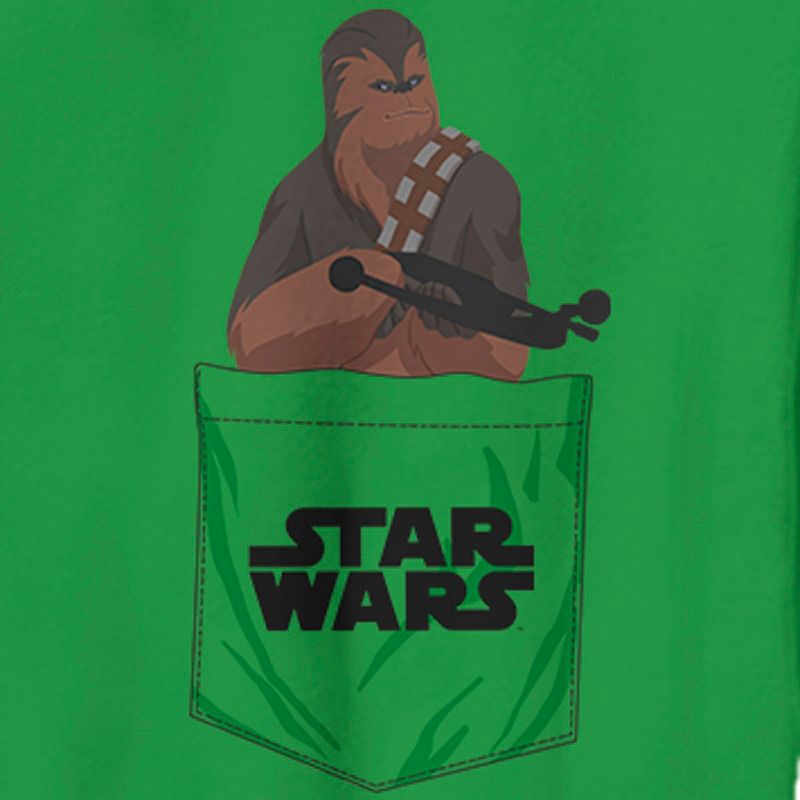 Boy's Star Wars: The Empire Strikes Back Chewbacca Faux Pocket Logo T-Shirt, 2 of 5