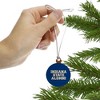 Indiana State University Alumni Mini Small Tiny Wood Christmas Tree Holiday Ornament - 2 of 4