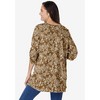 Woman Within Plus Size 7-Day Three-Quarter Sleeve Pintucked Henley Tunic - 3 of 4