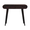 Solid Wood Console Table, Curved Edges, 2 Drawers, Nordic Legs - 2 of 4