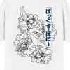 Looney Tunes Bugs Bunny w/ Flowers Line Art on White Short Sleeve Adult T-Shirt - 4 of 4
