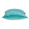 Parkland Collection,Gorty Aqua Solid Quilted Throw Pillow - 3 of 4