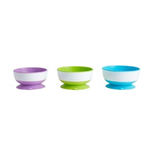 Munchkin 3pk Stay-Put Suction Bowls - 1 of 4