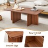 Sapphtopaz Coffee Table Home Decor Modern Rectangle Coffee Tables for Living Room Dining Table with Cross Bracket Base for Living Room, Office - 4 of 4