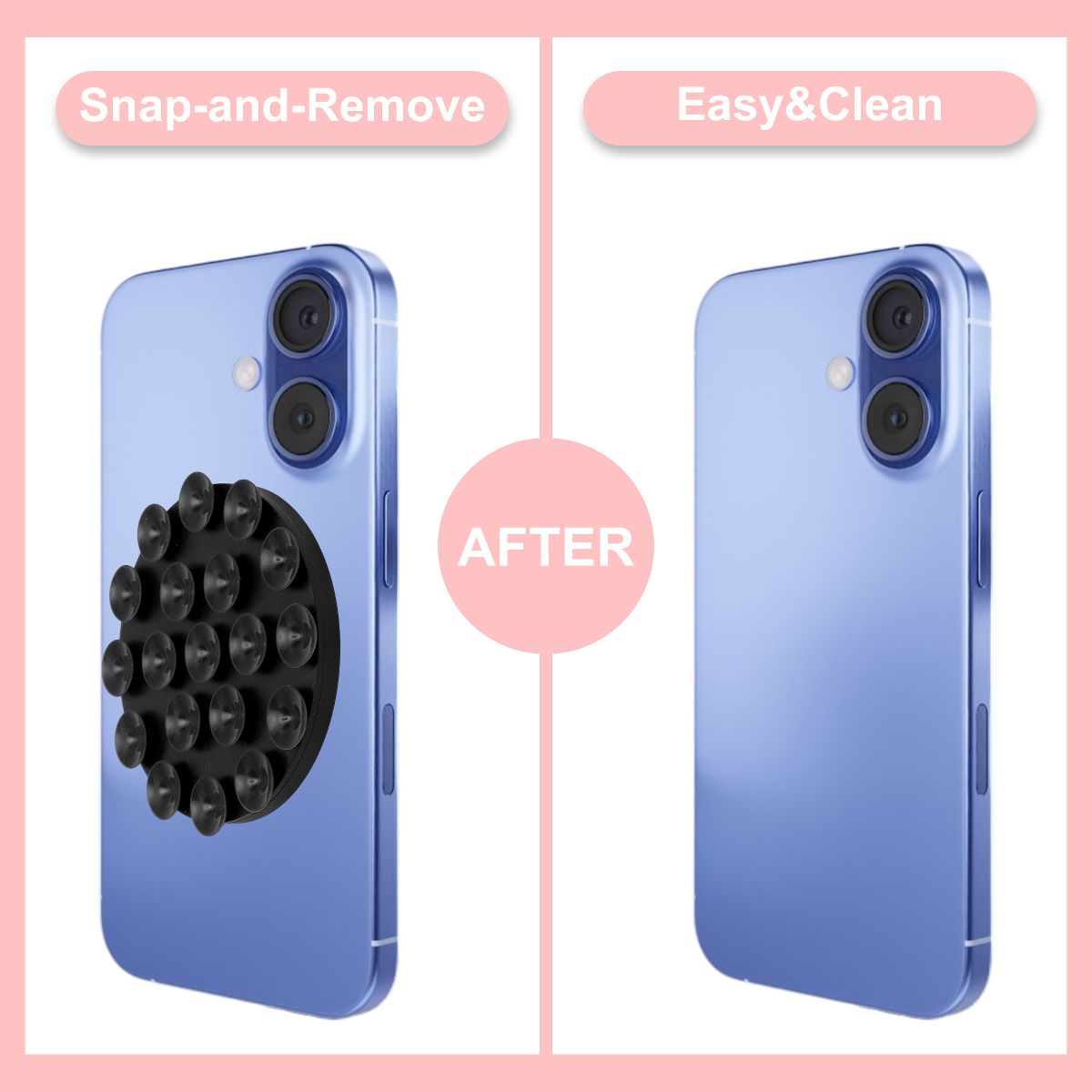 Unique Bargains Round Phone Grip for Cell Phone Magnetic Suction Cup Phone Holder Black 1 Pcs - thumbnail 3