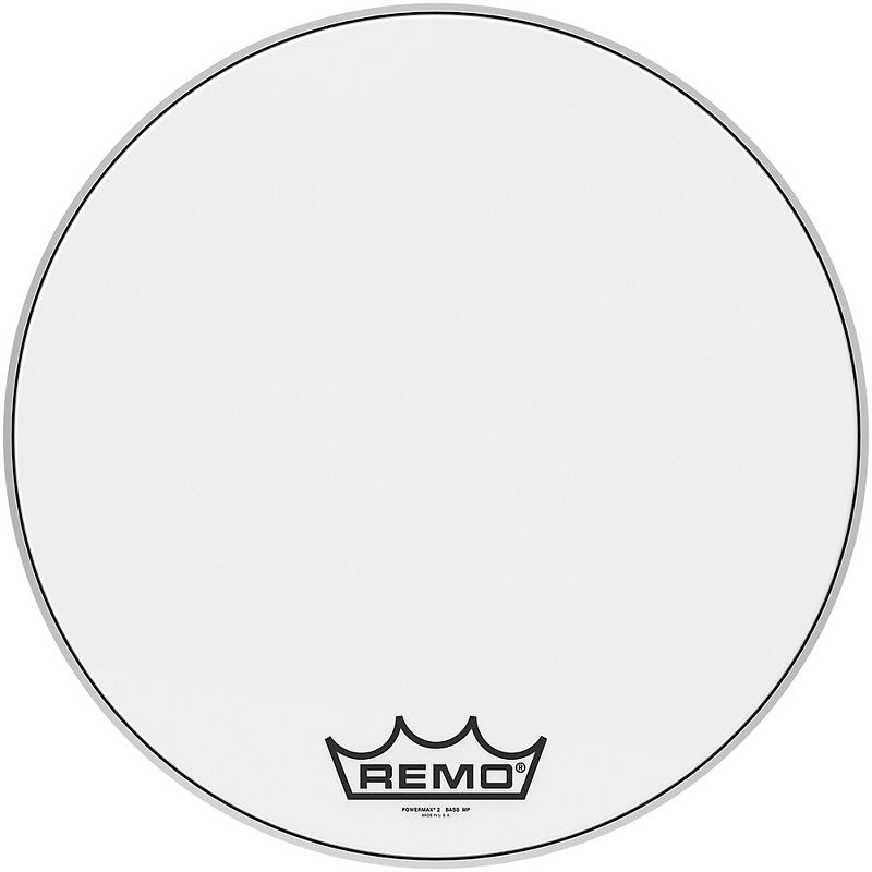 Remo Powermax 2 Ultra White Crimplock Bass Drum Head, 1 of 3