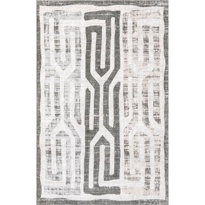 nuLOOM Erikka SpinClean Machine Washable Stain-Resistant Area Rug