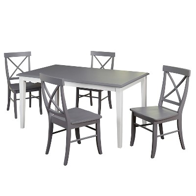 5pc Helena Dining Set Gray - Buylateral