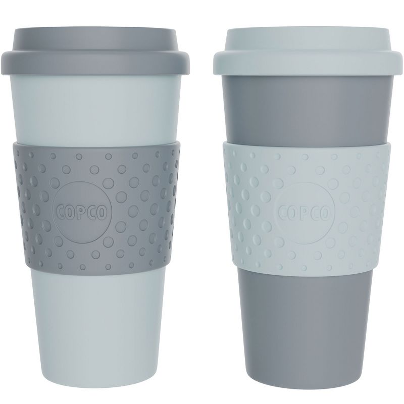 Copco Acadia To Go Mug Set of 2, 16 Ounce Reusable Coffee Cups with Lids, Durable & BPA-Free, Travel Mugs Double-Wall Insulation, 1 of 8