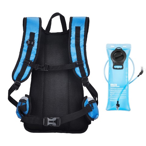 VEVOR Hydration Backpack, 15L Insulated Hydration Pack Backpack with 3L TPU Water Bladder, Hiking Water Backpack for Men Women, Blue&White