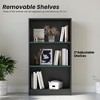 AZL1 Life Concept Decorative Bookshelf Freestanding Bookcase with Adjustable Shelves, 3 Layer for Offices, Living Rooms, Black, 11.6"*24.4"*44.1" - 4 of 4