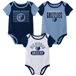 NBA Memphis Grizzlies Infant 3pk Bodysuit Set - 1 of 4