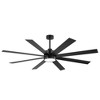 Airsurfer Windmill 72" Matte Black Ceiling Fan with 8 Blades and Color-Changing LED Light ¨C Remote Included - 3 of 4