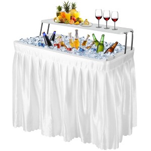 SUGIFT Portable Ice Cooler Table with Drainage, Skirt & Handle, 440LBS Capacity Outdoor Beverage Station for Party, Wedding, BBQ and Events - 1 of 4