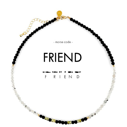 ETHIC GOODS Women's 2mm Morse Code Necklace [FRIEND]