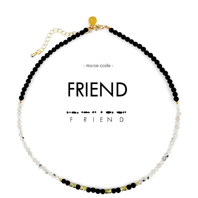 ETHIC GOODS Women's 2mm Morse Code Necklace [FRIEND], 1 of 6