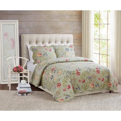 Twin/Twin XL 2pc Heritage Solid Duvet Cover Set Green - Cannon