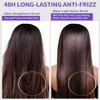 YEVYO Hair Straightener Brush, Upgraded Steam Straightening Brush for Smooth On Hair Care - Black - 4 of 4
