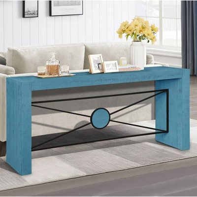 NicBex Console Table with Angled Metal Frame,Industrial Style Entryway Table,Foyer Tables for Entryway,Hallway,Living Room