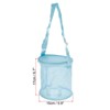 Unique Bargains Adjustable Strap Sea Shells Mesh Beach Bag with Zipper Sky Blue - 2 of 3
