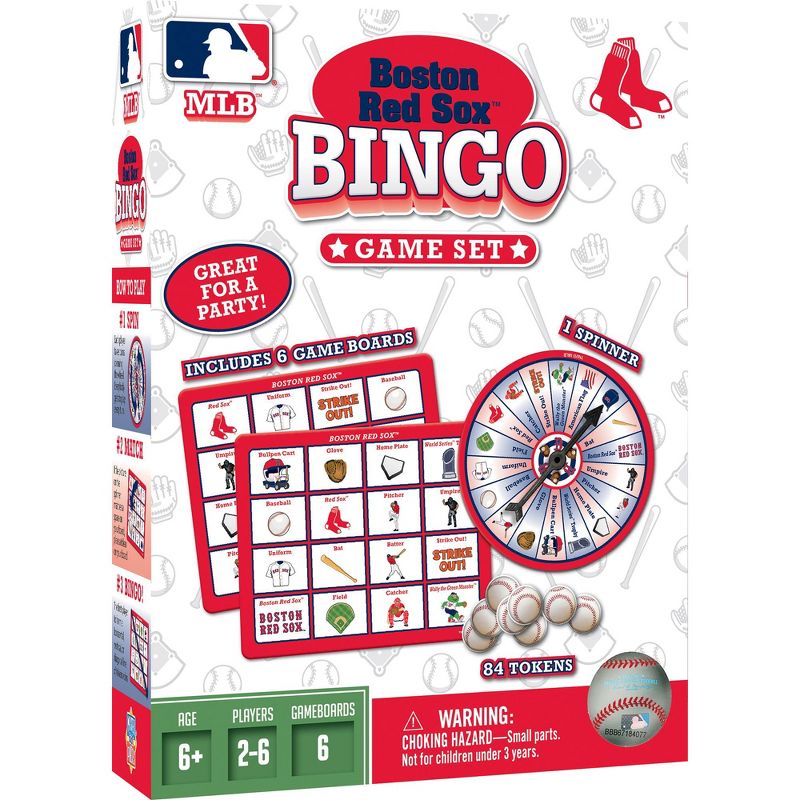 MasterPieces Kids Games - MLB Boston Red Sox Bingo Game, 1 of 6