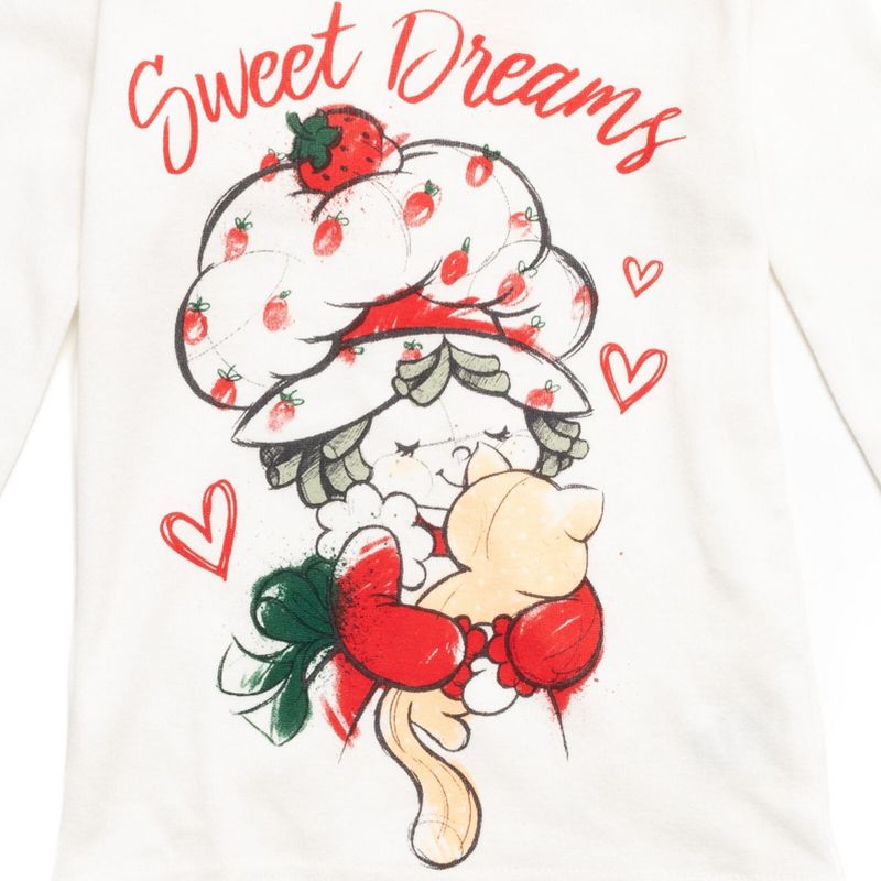 Strawberry Shortcake Pajama Shirt and Pants Sleep Set Red / White , 4 of 7