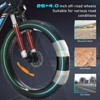 HITWAY BK15M E Bike for Adults, 26*4.0" E Bike 48V15Ah Electric Bicycles, 750W Mountain Bike Snow Beach Bicycle with 7 Gears, UL2849 Certified - 4 of 4