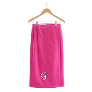 Personalization Mall Bath Time Monogram Towel Wrap - Hot Pink - 1 of 1