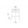 Magellan Hardwood Counter Height Barstool Brandy - Boraam - image 3 of 4