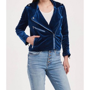 Women's Tahani Velvet Moto Jacket - Another Love - 1 of 4