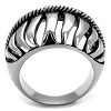 Slickblue Modern Ribcage Stainless Steel Ring for Men – High Polish, Unique Look, Sizes 8-13 - 3 of 4