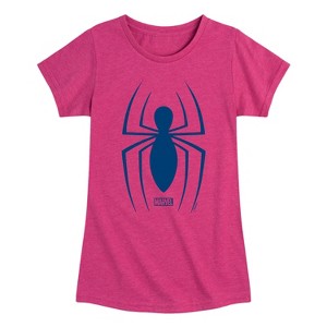 Girls' - Marvel - Spider-man Logo Fitted Short Sleeve Graphic T-Shirt - 1 of 4