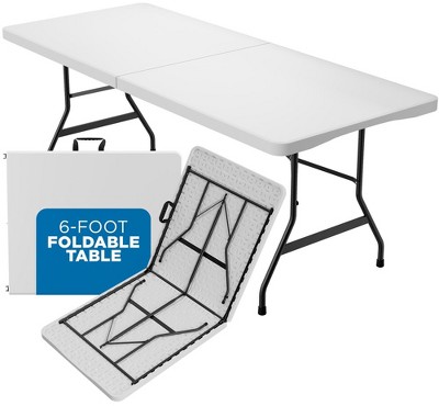 For Living 6-ft Portable Indoor/Outdoor Plastic & Metal Folding Table With Center Fold White E07d5b3f 3eed 42af B388 3fda5d040be0 Jpgrendition