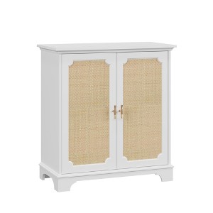 Maliang Decorative Storage Cabinet with Rattan Decorated Doors, Kitchen Buffet Storage Cabinet,For Corridors, Entrances, Living room - 1 of 4