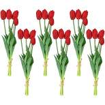 Northlight Real Touch™ Red Artificial Tulip Floral Bundles, Set of 6 - 18"
