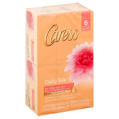 Caress Beauty Bar Soap Daily Silk, 3.15 oz, 6 Bars