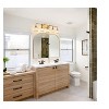 KAISITE 2 - Light Black and Gold Dimmable Bathroom Vanity Light with Globe Glass Shade - 2 of 4